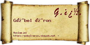 Göbel Áron névjegykártya